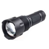 The best brightness Chinese supplier hot selling aluminium body LED flashlight rechargeable battery zoomable flashlight