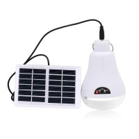 hot selling solar charging lamp smart light bulb rechargeable bulb solar bulbs with 1w solar panel